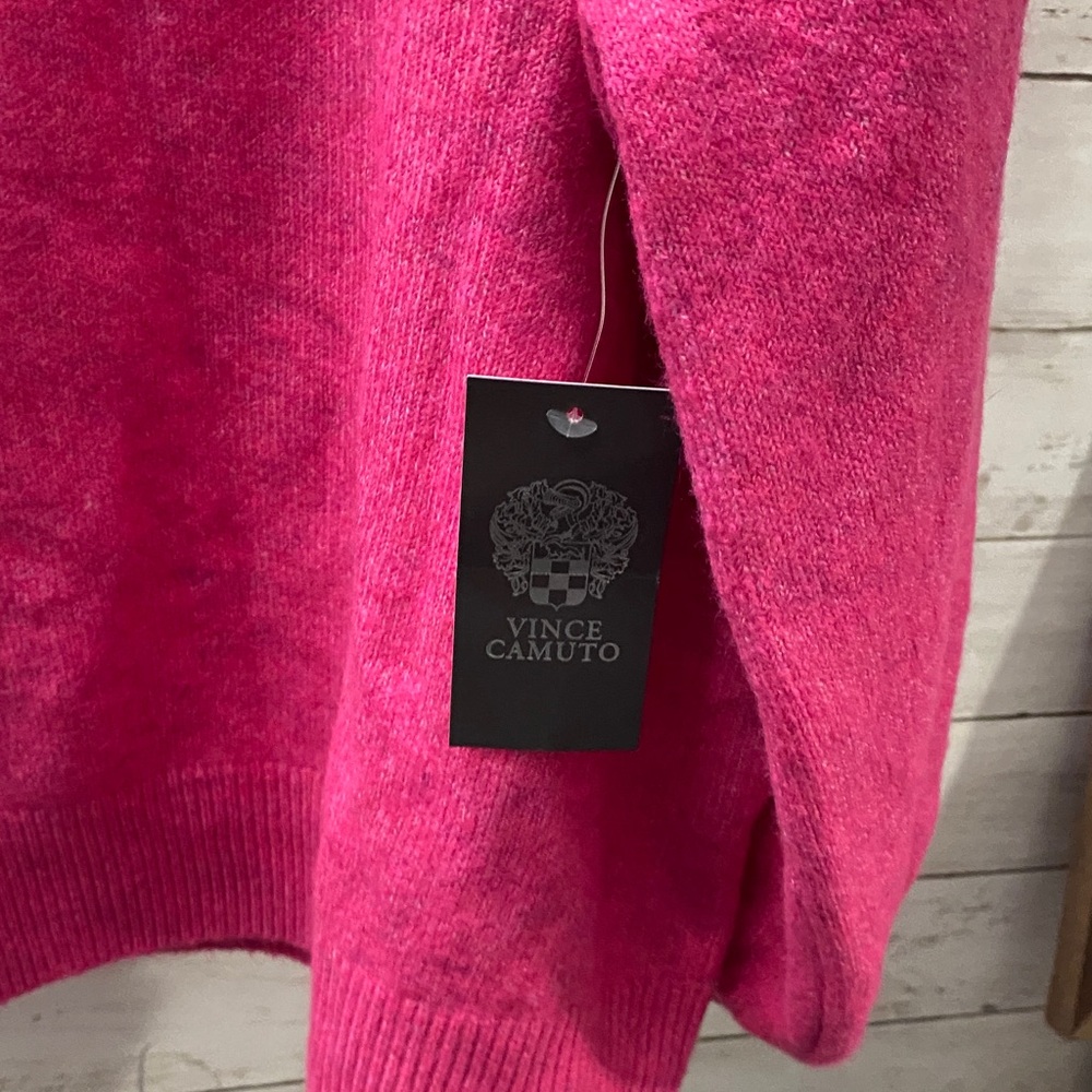 Vince Camuto Fuchsia Pink Crew Neck‎ Sweater NWT❗️ - Picture 4 of 8